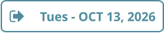 Tues - OCT 13, 2026