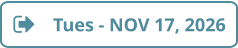 Tues - NOV 17, 2026