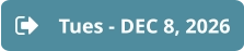 Tues - DEC 8, 2026
