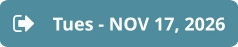 Tues - NOV 17, 2026